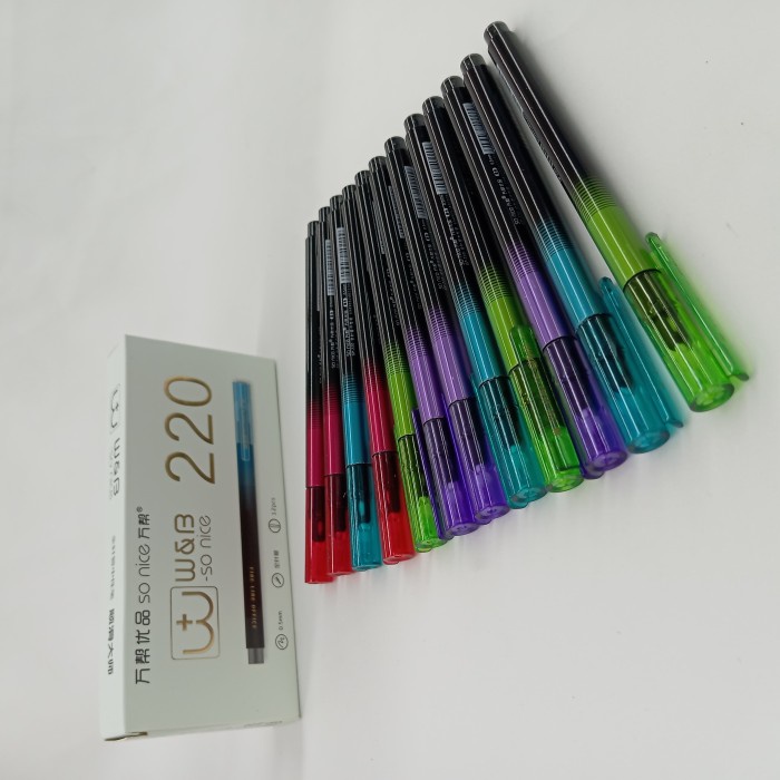 

Gel Pen Pena Pulpen Gel Quick Dry 0,5mm Tinta Hitam 12 Pcs So Nice 220