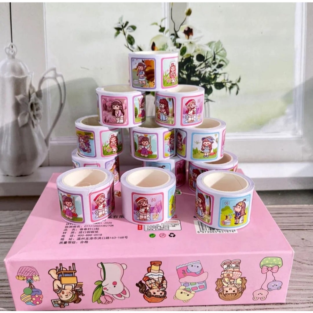 

Stiker Kotak Gulung / Stiker Roll Motif Sanrio Isi 100 Stiker