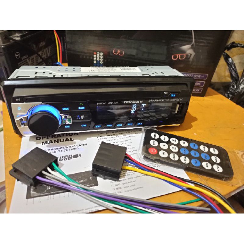 TIP MOBIL - TAPE MOBIL AUDIO SINGLE DIN JSD 520 BISA COD - TAPE MOBIL MURAH SUDAH BLUETOOTH