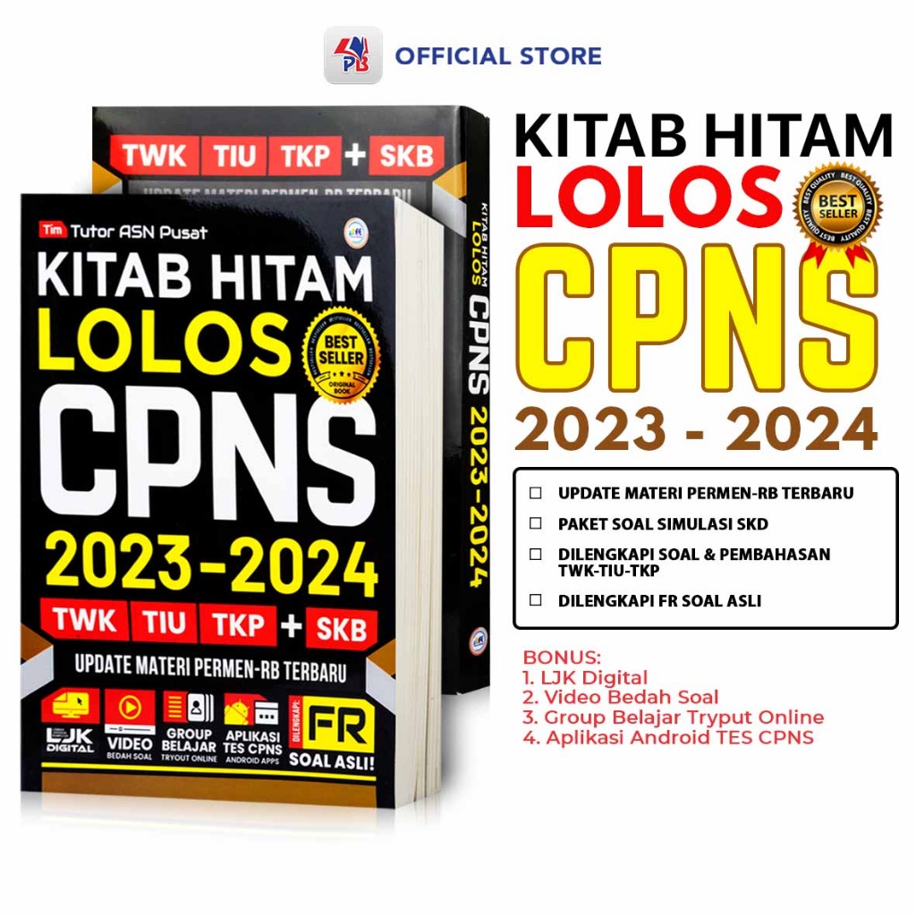 Buku CPNS Dan PPPK 2023 2024 / Kitab Hitam Lolos CPNS 2023 - 2024 TWK TIU TKP + SKB