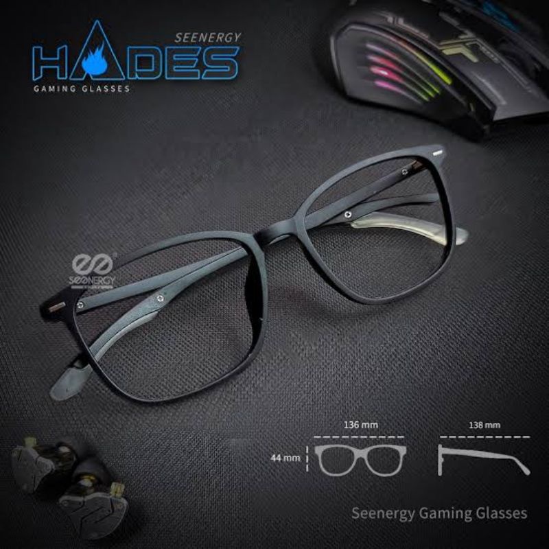 TERMURAH - Kacamata GAMING NEMESIS HADES ZEUS design paket Lensa Blueray Photocromic minus anti radi