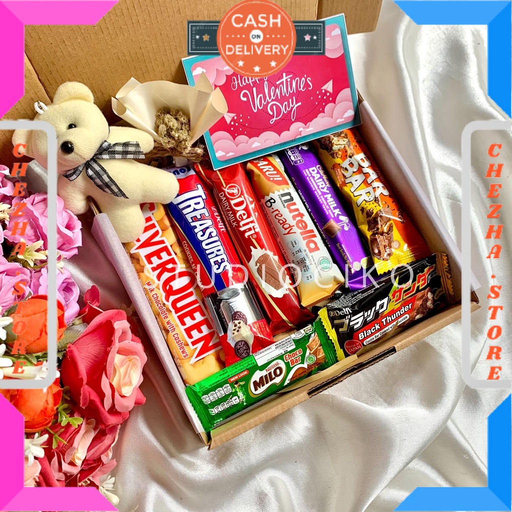 

BINGKISAN KADO ULTAH PASANGAN PACAR ISTRI MANTAN ISIAN MINI DAN BESAR / Kado Ulang Tahun Cewek Cowok Wisuda Ultah Hadiah Pacar Anniversarry Birthday Hampers Coklat Valentine Gift Box Ultah Anak Hampers Coklat Silverqueen Cadburry / BONUS GIFT CRAD UCAPAN