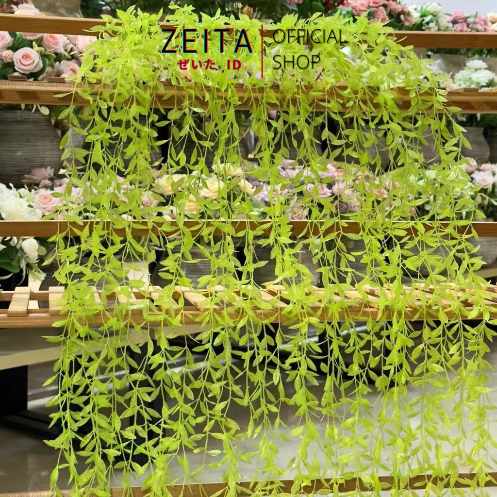 Zeita - Daun JALAR105cm Jalar Plastik Tanpa Pot Bunga Rambat Sintesis Tanaman Hias Gantung Osear Art
