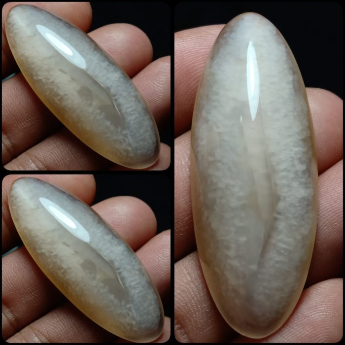 Natural Batu Akik Pandan Kapas Semu Nanas Sutra Merah Lumut OliAntik60