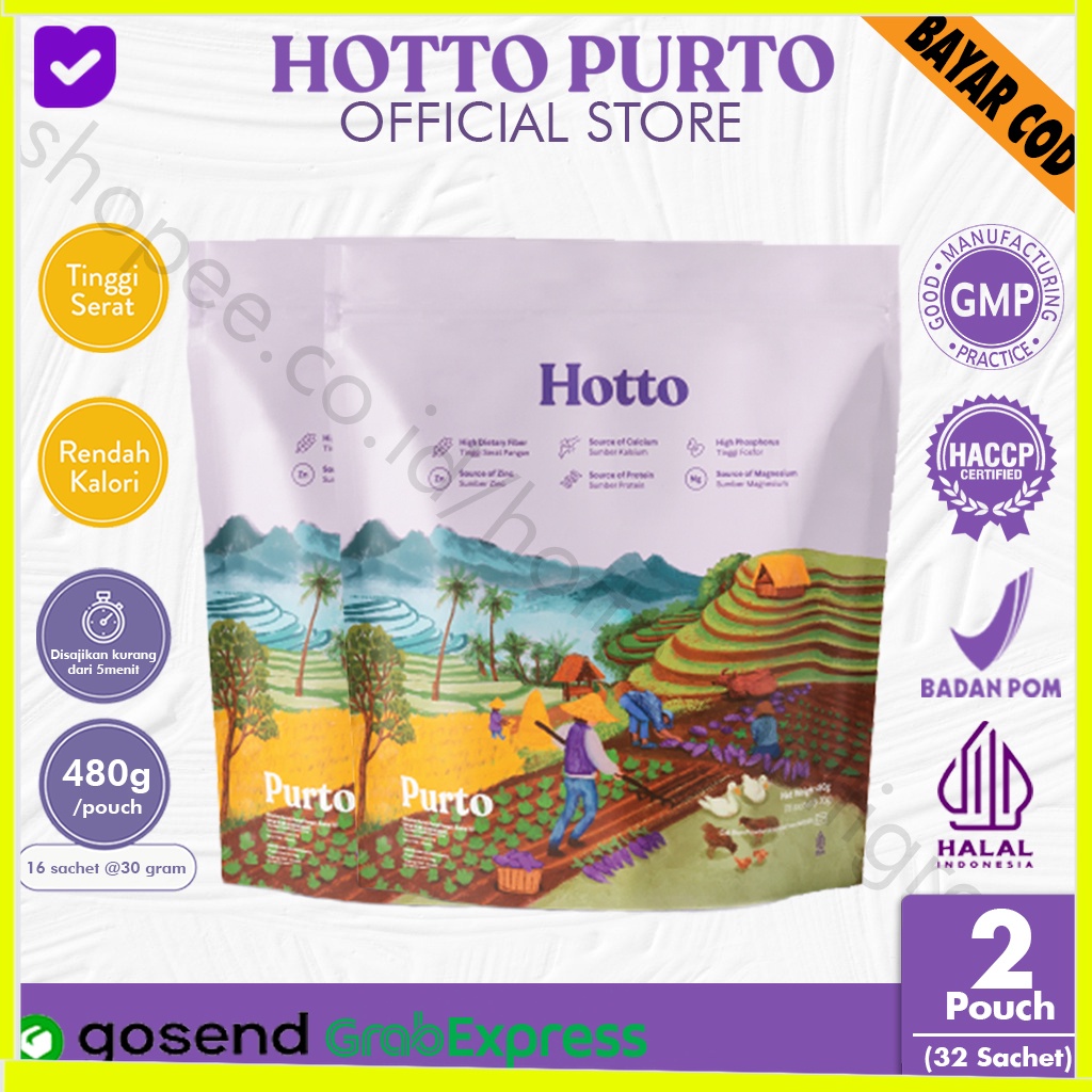 

Hotto Purto Multigrain with Purple Potato 9 Pouch Oat Superfood HOTO HUTO PUTRO JAKARTA KARTIKA2411 ON
