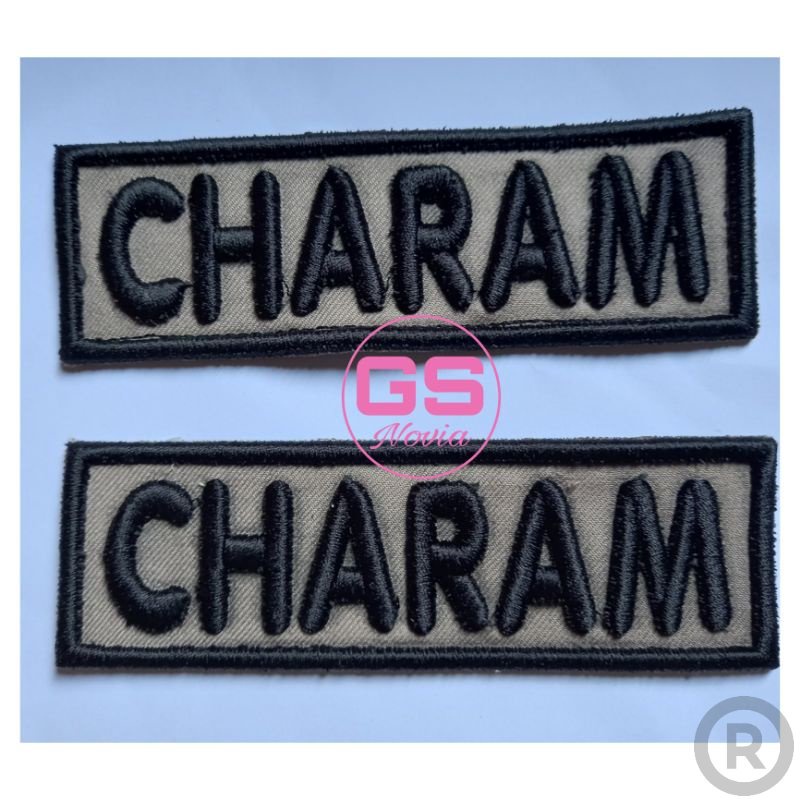 Bordir Bordir Papan Nama Polisi D  / Name Tag Bordir Timbul Bordir Nama Custom Nama Dadabisa pesan s