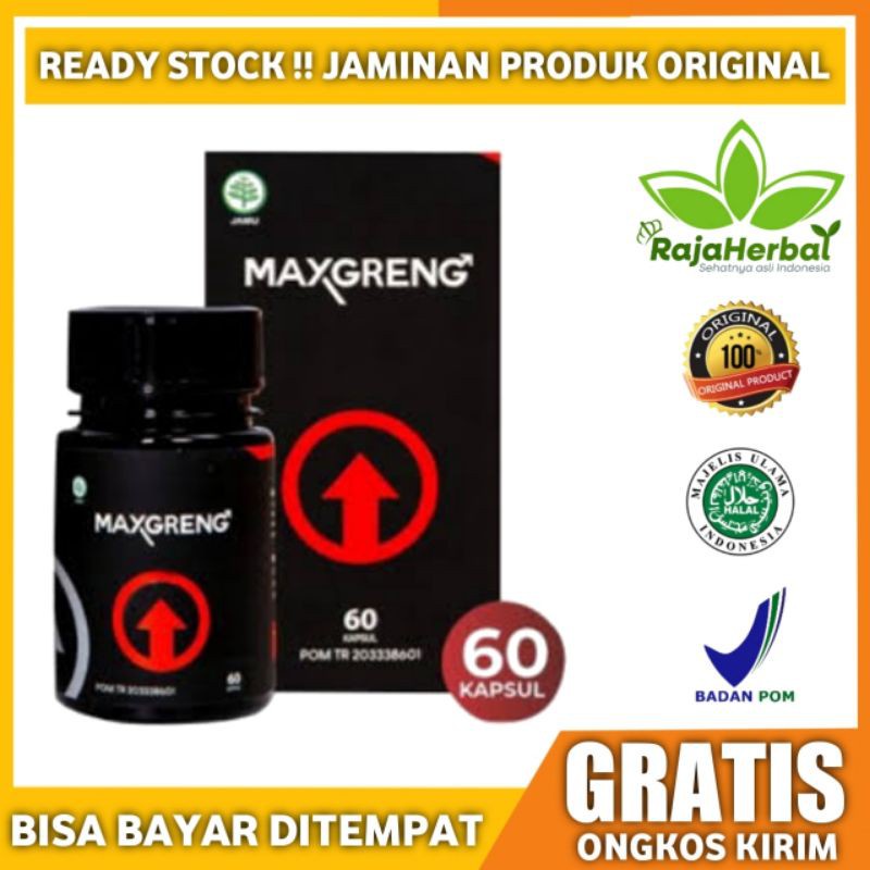 MAXGRENG Asli Original Obat Kuat Herbal Penambah / Pembangkit Stamina Pria