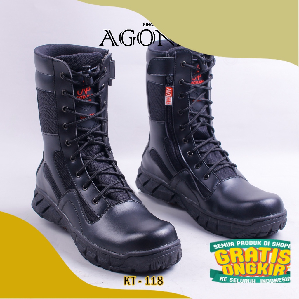 Sepatu PDL Blackhawk Ujung Besi Original Agonas/distro abu misty muda tua