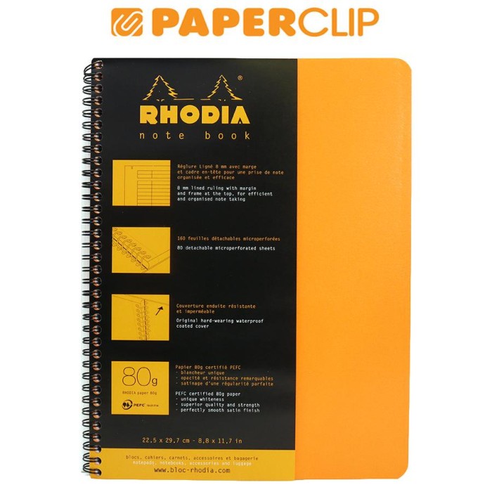 

MURAH- NOTEBOOK RHODIA A4+ WIREBOUND ORANGE LINED 193108C- 1.2.23