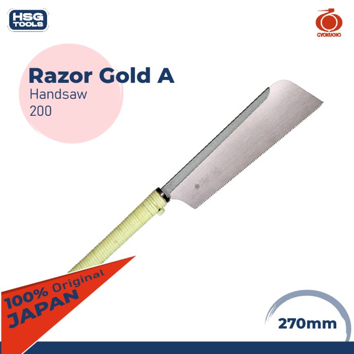 RAZORSAW 200 GERGAJI KAYU JEPANG RAZOR GOLD A 270MM HANDSAW