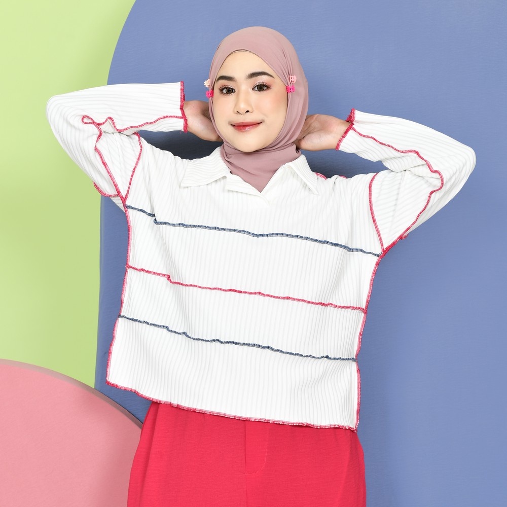 GTW - RRX OOTD Atasan Blouse Wanita Fashion Terbaru / YUNA PLAYFULL Knit Top/ Baju Atasan Wanita Jah