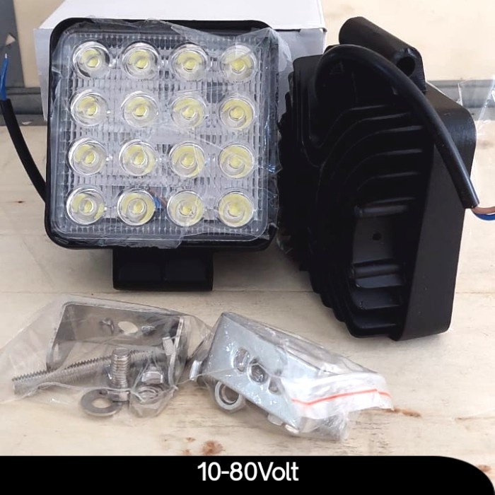 Lampu LED 16 Mata 10volt-80volt Lampu Sorot 24volt Excavator Bus truk