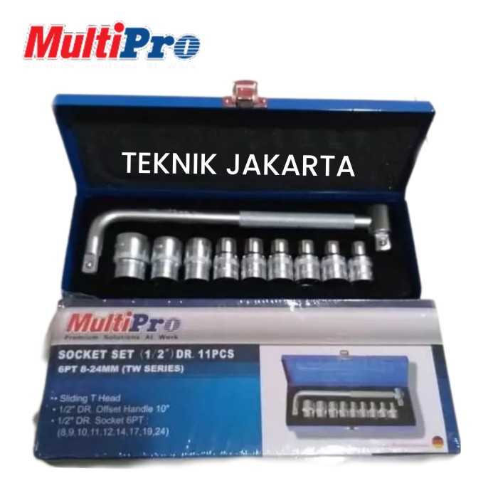 Kunci Sok set 11 pcs 8 - 24 mm MULTIPRO