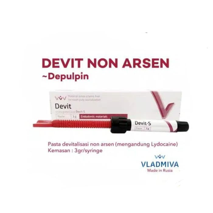 devit S / devitalisasi non arsen / devitec / depulpin