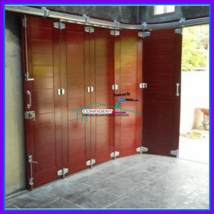 Pintu Garasi Sliding Kayu KAMPER Pintu Garasi Minimalis Modern