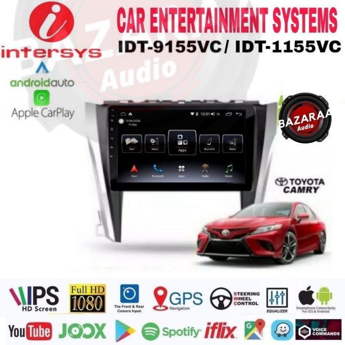 Head Unit Android INTERSYS 10 Inch CAMRY 2012 - 2017 + Socket PNP
