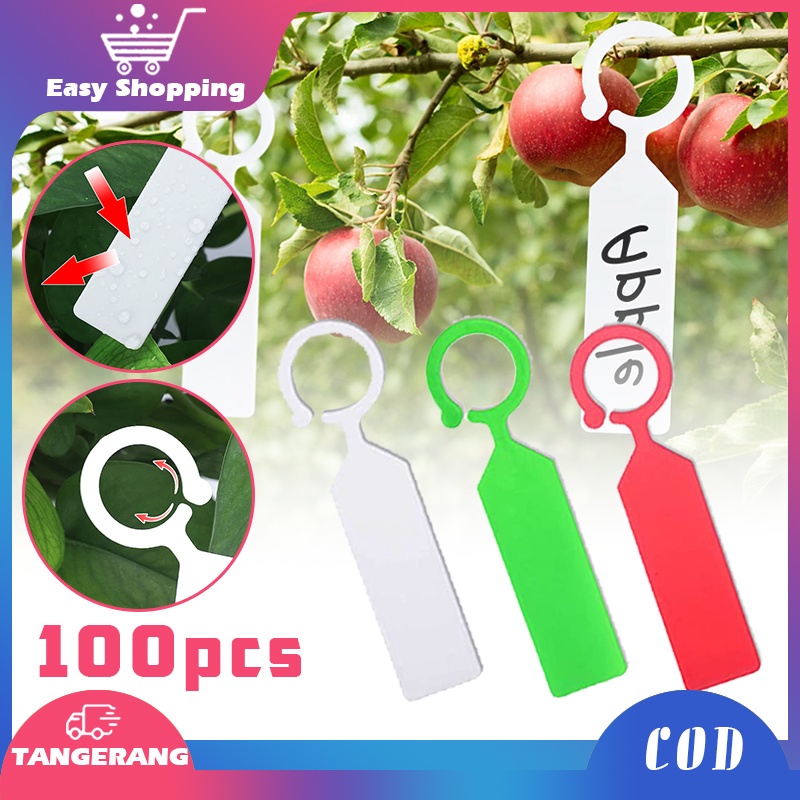 

PROFARM 100pcs label tanaman waterproof Label Tag Tanaman Warna Name Tag Pohon label tanaman NKT