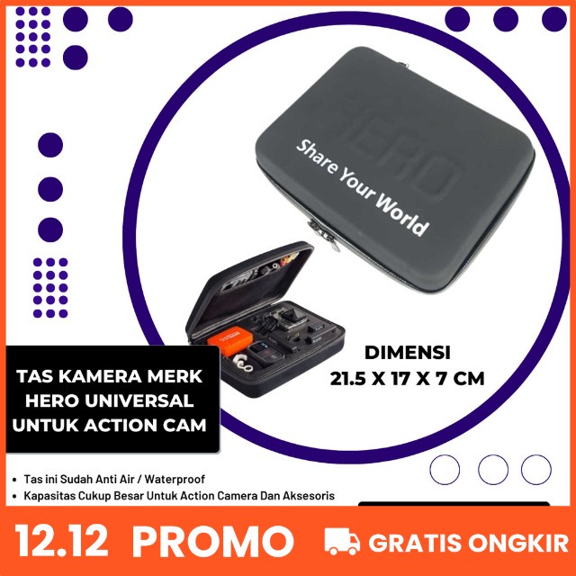 PROMO Tas Gopro Medium Size Waterproof Bag Anti Air Action Camera Yi Cam