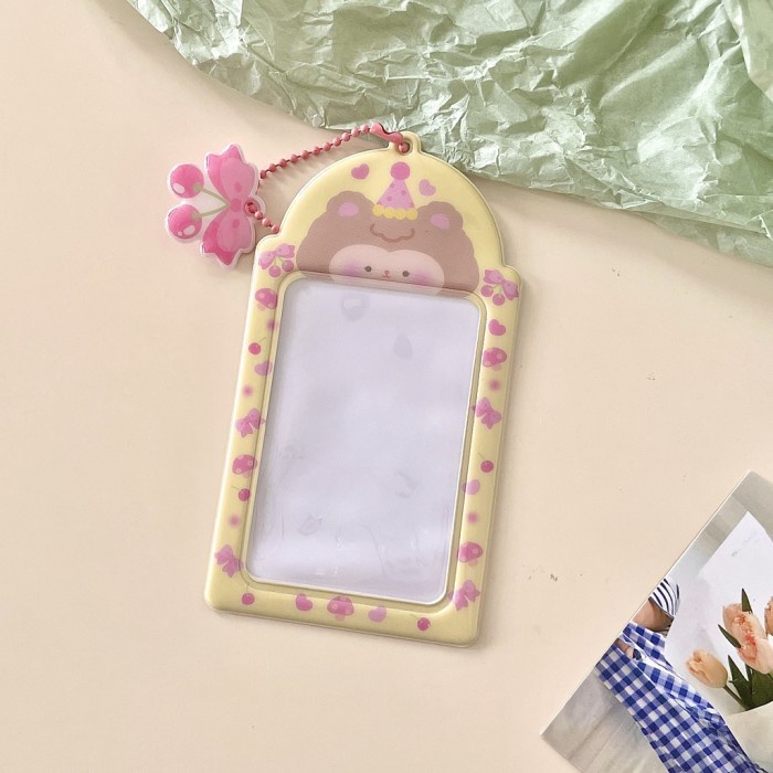 

NS76 ID Card Holder Name Tag Keychain / Wadah Kartu Photocard Lucu Kawaii - Kuning