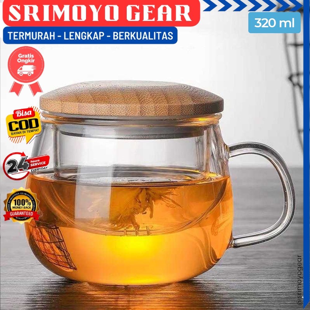 Gelas Cangkir Teh Dengan Saringan