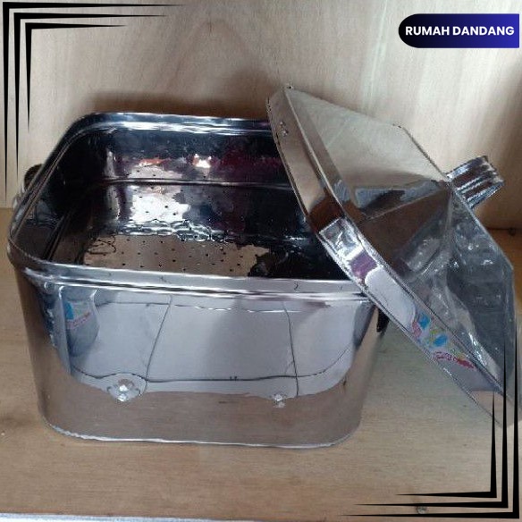 langseng kotak 40cm persegi kukus dimsum siomay nasi stenlis