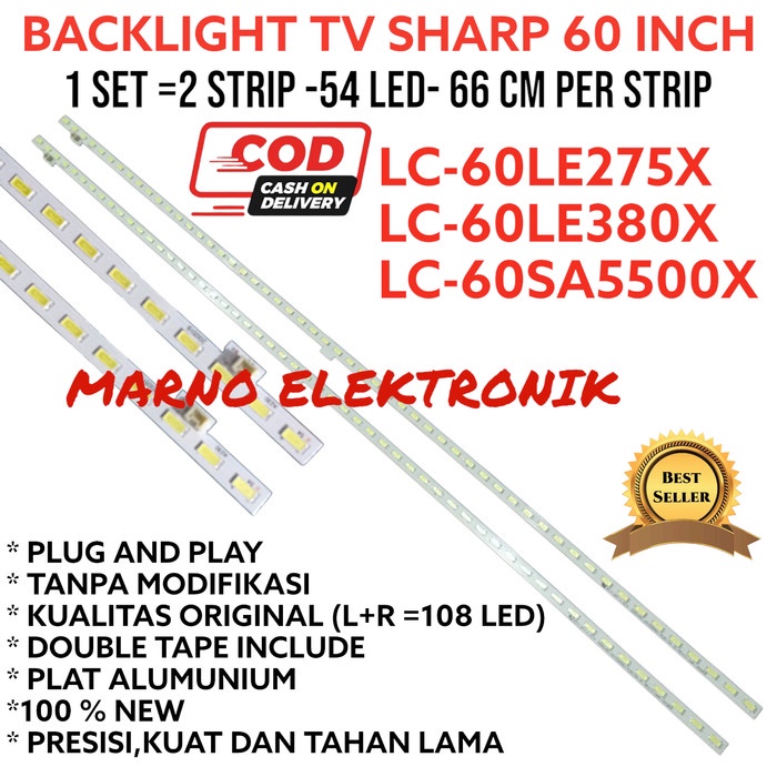 BACKLIGHT TV LED SHARP 60 INCH 60LE275 60LE380 60SA5500 60LE275X 60L