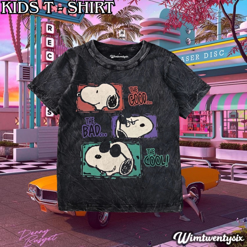 kaos snoopy washing vintage tee | kaos anak | baju anak