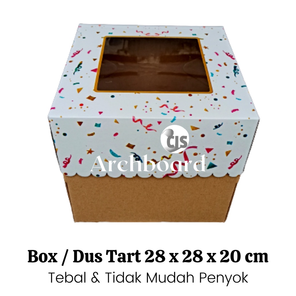 

Box Dus Tart 28x28x20 Cm / Box Dus Kue 28 x 28 x 20 Cm (5 pcs)