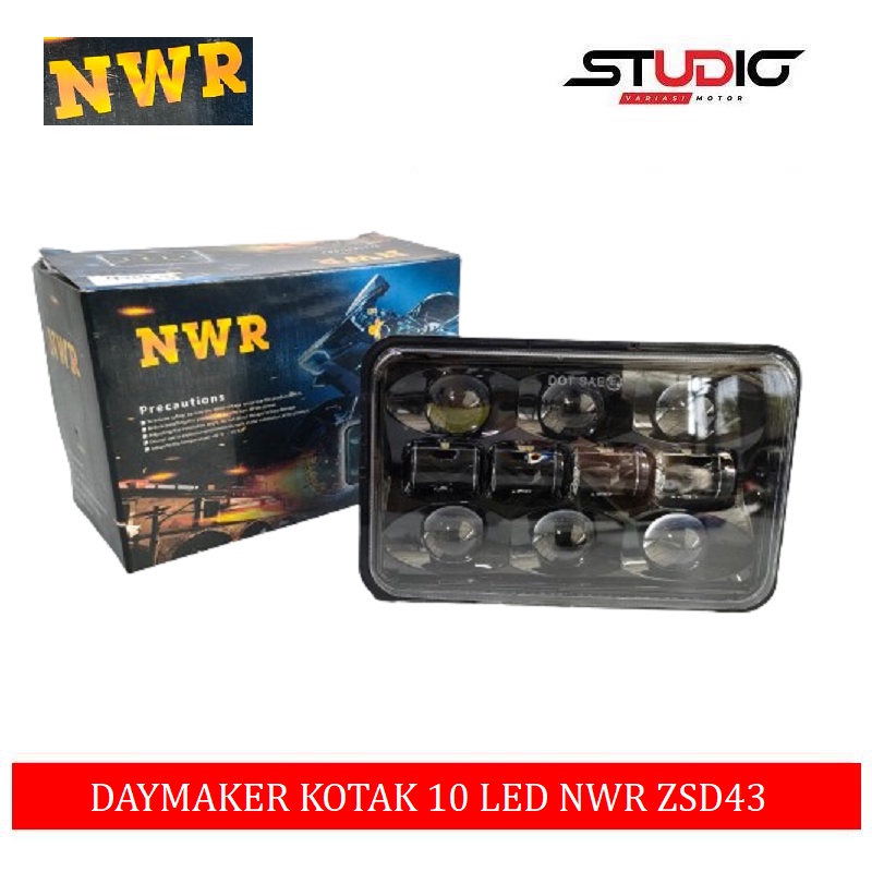 Lampu Depan Motor Kotak 10 LED NWR 43 KING GL-MAX TS GL-PRO