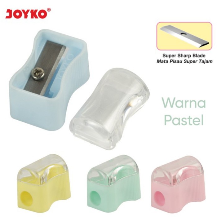 

Serutan Pensil JOYKO SP-362PTL Warna Pastel (1 Pack isi 24 Pcs)