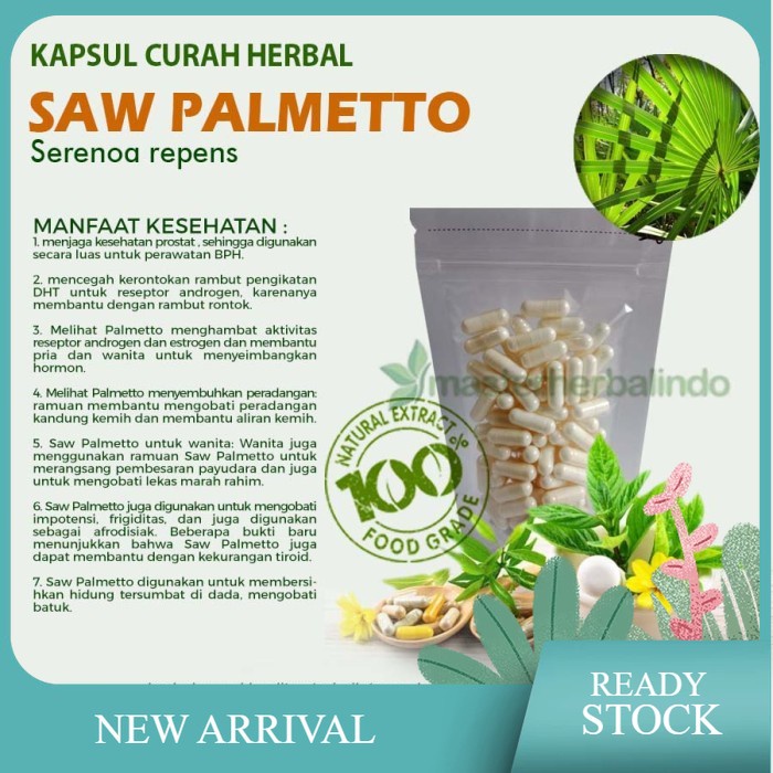 kapsul EXTRACT SAW PALMETTO prostat rambut rontok memperbesar payudara