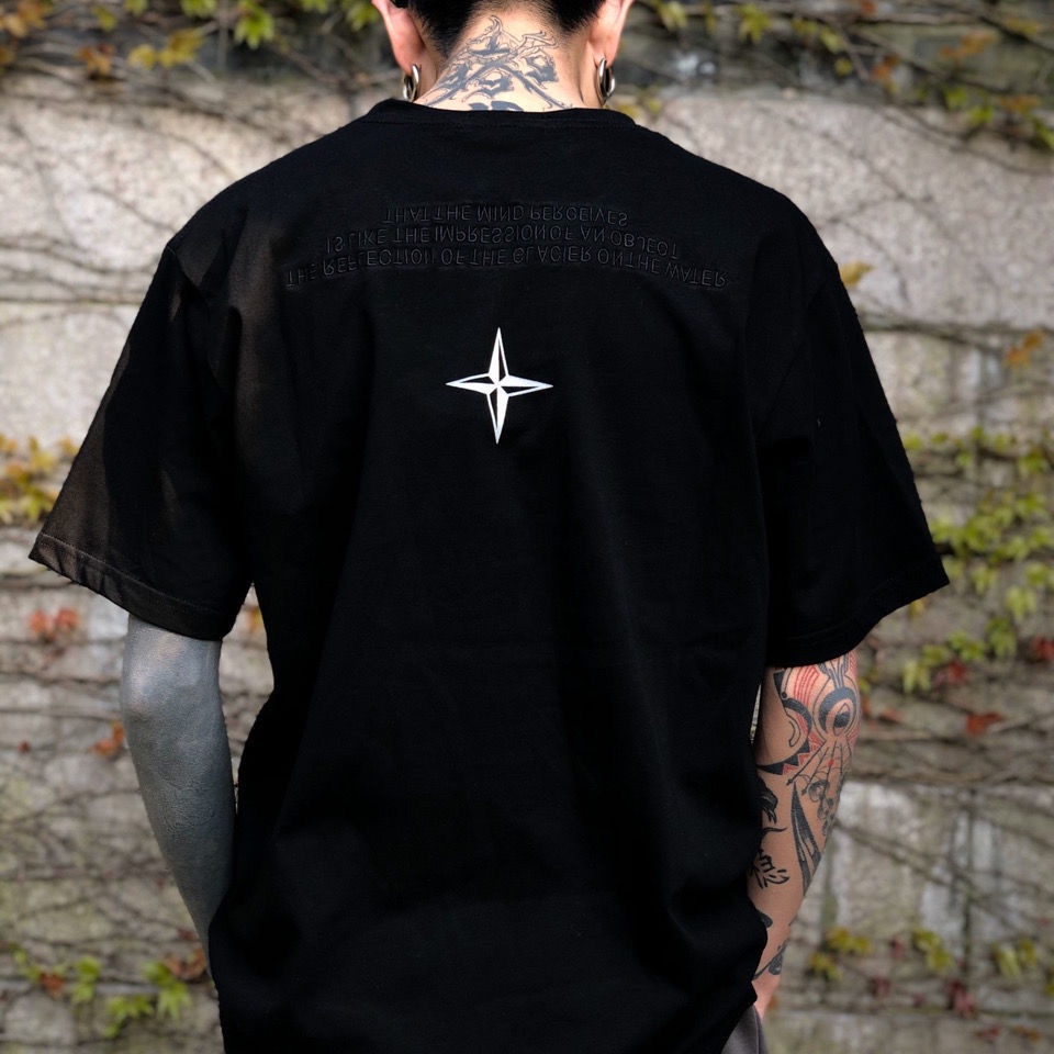 Ready Stock Stone Island 2021SS Logo Letters Embroidered Stars Reflective Short-sleeved Unisex Loose
