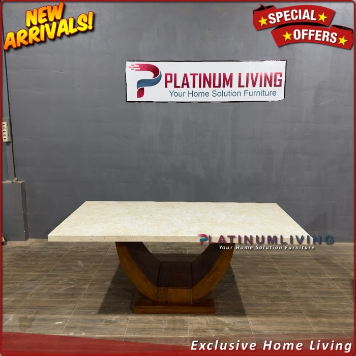 Meja Makan Marmer Cream Super Meja Makan Jati Meja Makan Marmer Furniture Jepara