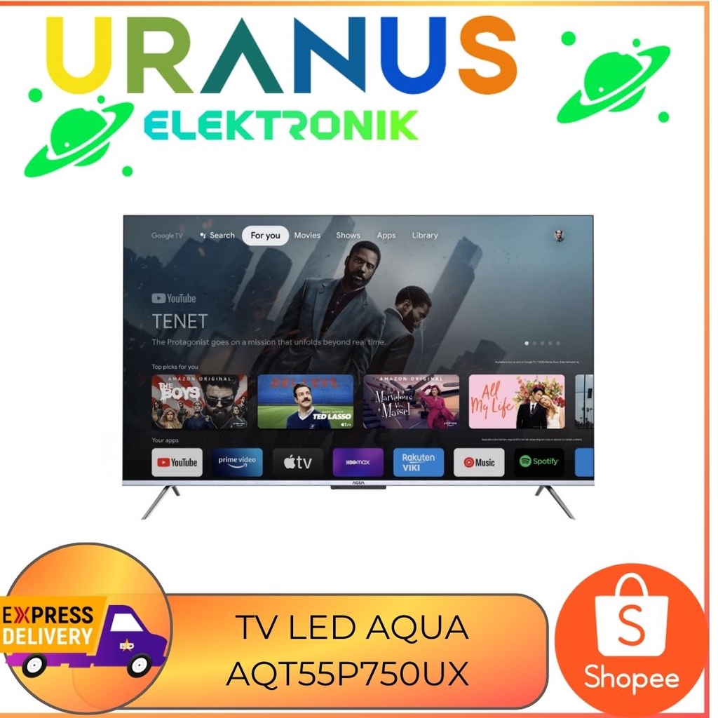 Aqua AQT55P750UX Smart TV Aqua 55Inch TV LED 4K UHD Garansi Resmi