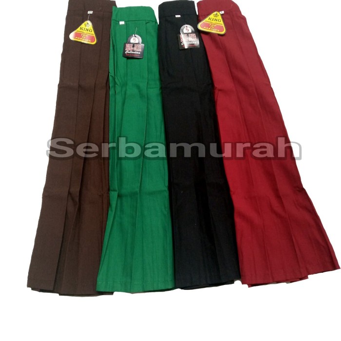 

[MEDAMART] BEST QUALITY rok rempel panjang sekolah sd merah/hijau/coklat/hitam Hitam, SIZE 3