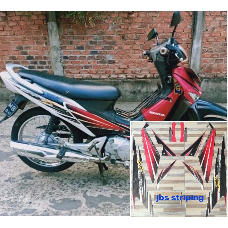 stiker supra 125 d striping  Honda Supra X 125 D tahun 2005 list body supra 125d