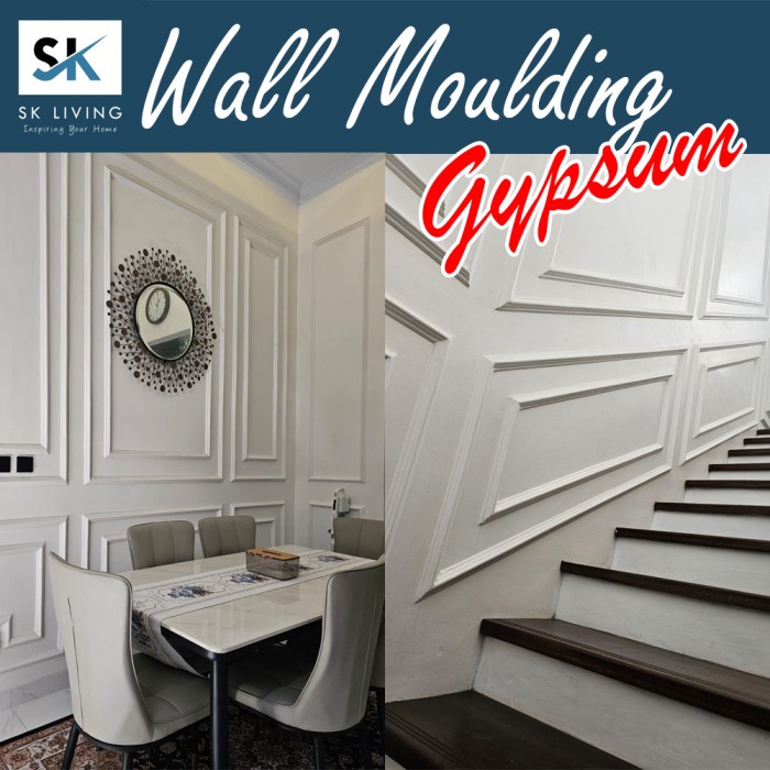 Wall Moulding Gypsum Dinding Terpasang