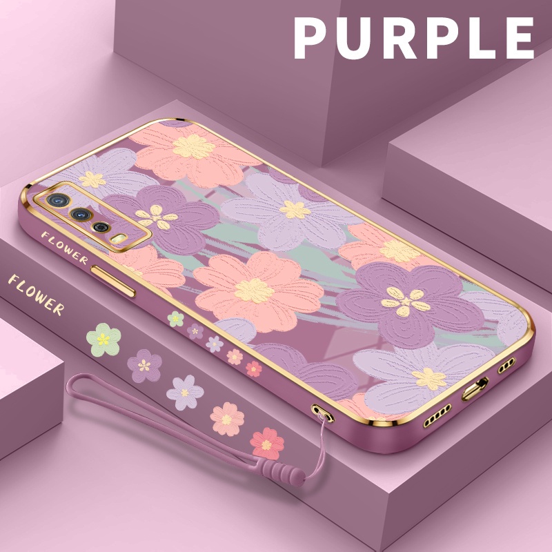 Casing hp Plating Soft Case For Vivo Y20 2020 2021 Y20s Y20s g Case hp For Vivo Y20t Y20a Y20g vivi 