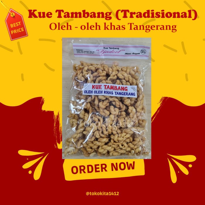 

Kue Tambang Makanan Tradisional Halal Renyah Oleh-oleh Tangerang 200 g