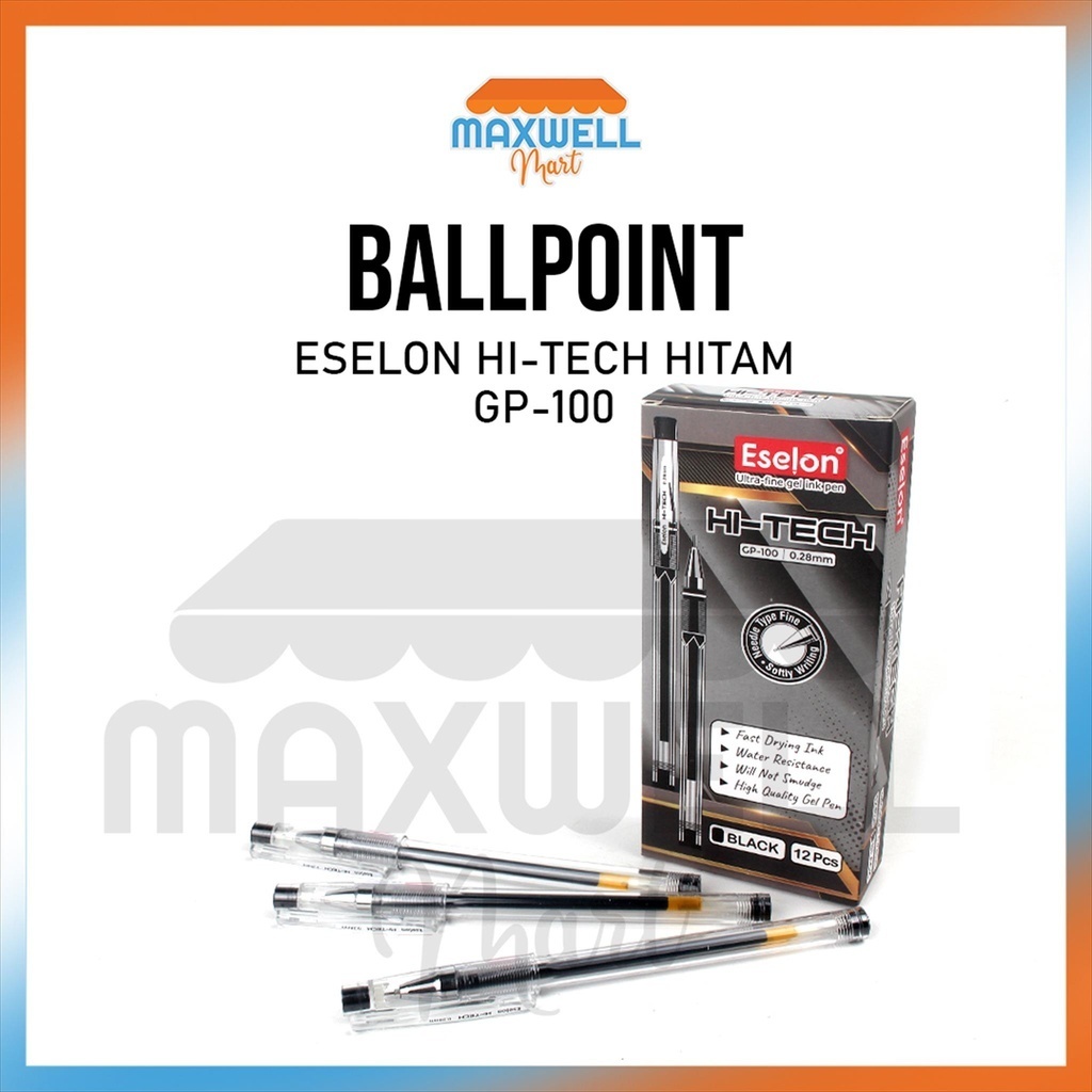 

[MaxMart]Eselon GP-100 /Pulpen Hitech 0.28 /12pcs Bulpen HI-TECH ESELON