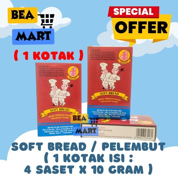 

Special Soft Bread 4x10 gr | Big One Softbread Pelembut Roti Donat 10g