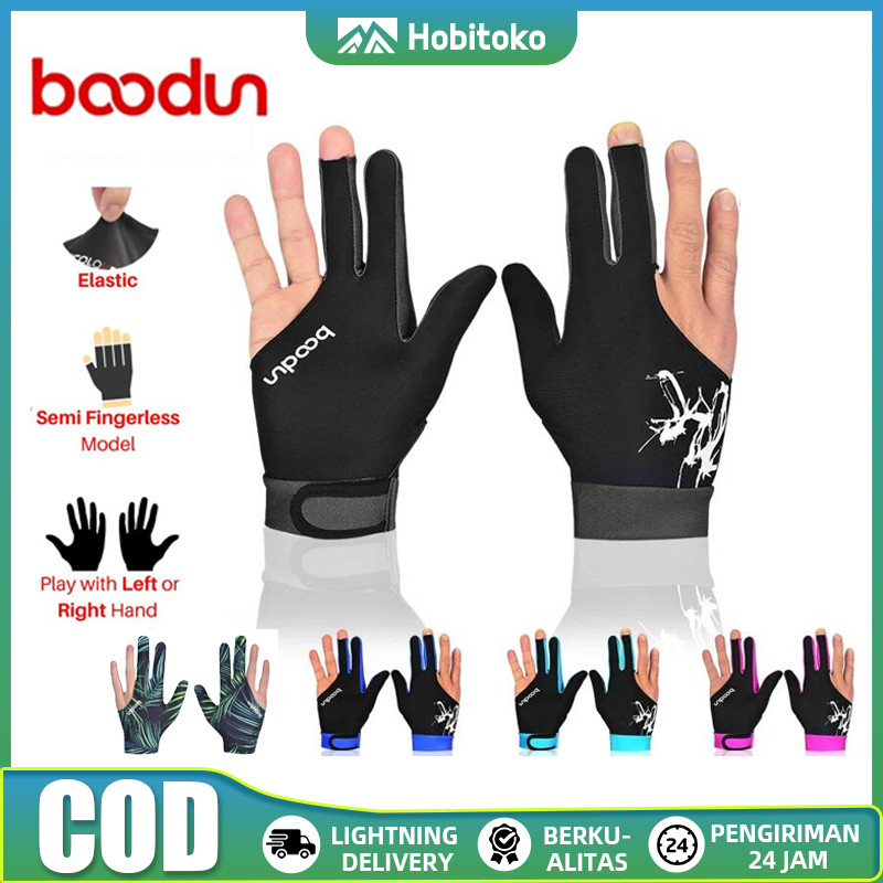 BOODUN Sarung Tangan Biliar Lycra/3 Jari Kiri Sarung Tangan Biliar Profesional/Sarung Tangan Biliar 