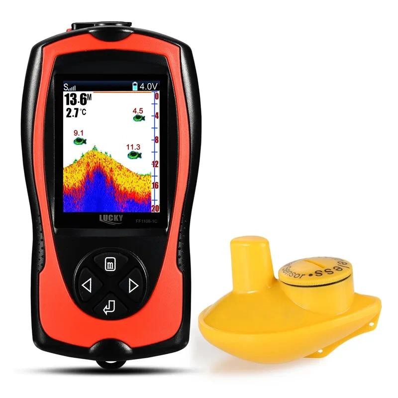 Wholesale depth 0.6m-75m pcb board sonar deeper fish finder for bait boat