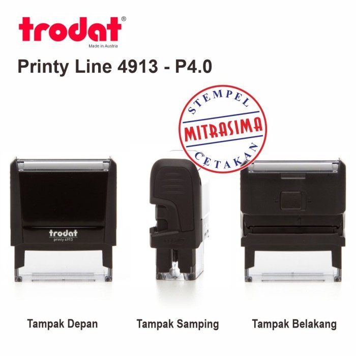 

Stempel Trodat 4913 Model Persegi - Bodinya saja