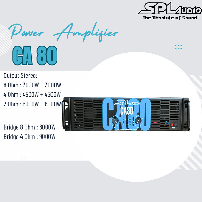 SPL Audio Power Amplifier 2 Channel CA 80