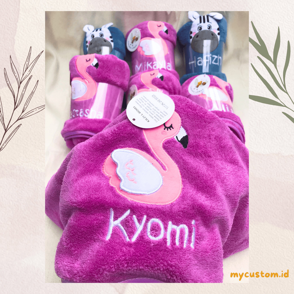 Handuk Bordir Nama Anak Bayi Lucu Unik Hampers Birthday Bingkisan Ulang Tahun Khitan Sunatan Aqiqah