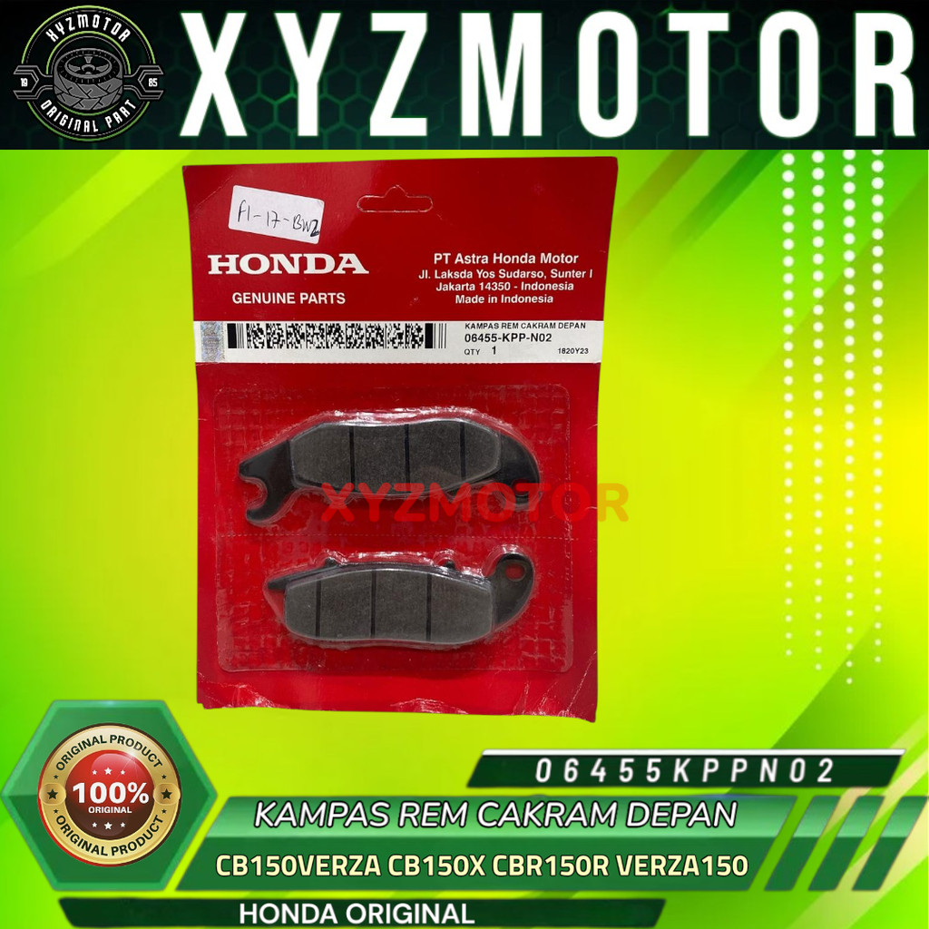 KAMPAS REM CAKRAM DEPAN CB150R CB150X CBR150R VERZA 150 HONDA 06455-KPP-N02 ORIGINAL