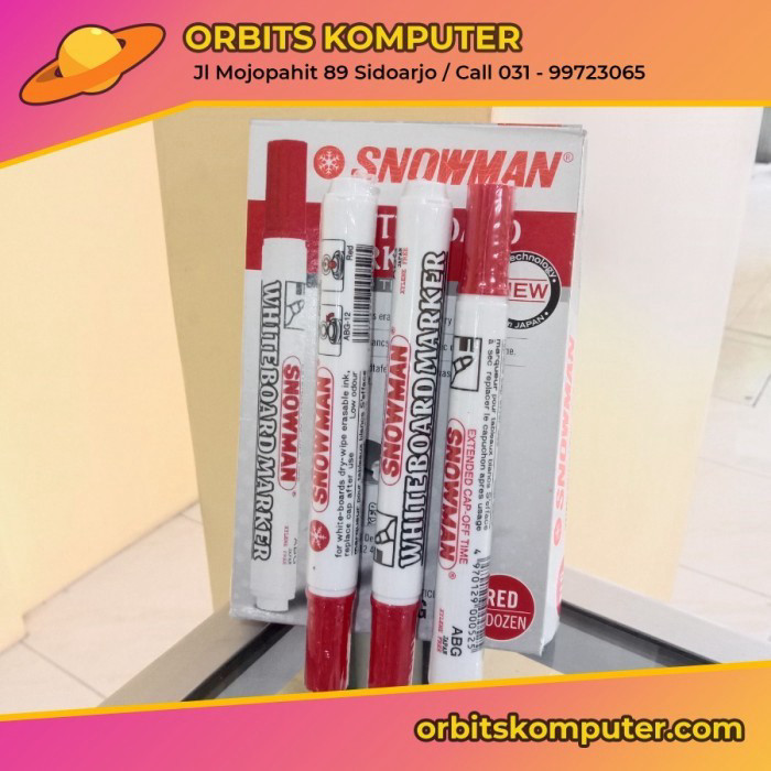 

SNOWMAN SPIDOL WHITEBOARD ABG-12 MERAH ATK