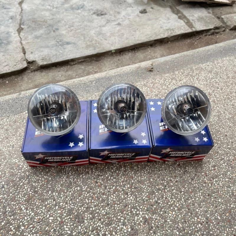 Reflektor HD 5.75 inch Lampu Depan HD Harley Davidson Import Detail Original merk Iron eagle import 