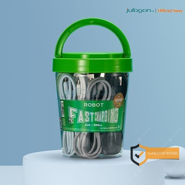 Kabel Data Tipe C / Type C USB ROBOT RBC100S 1 Toples 1m Colorful ( 1 Toples isi 20pcs )